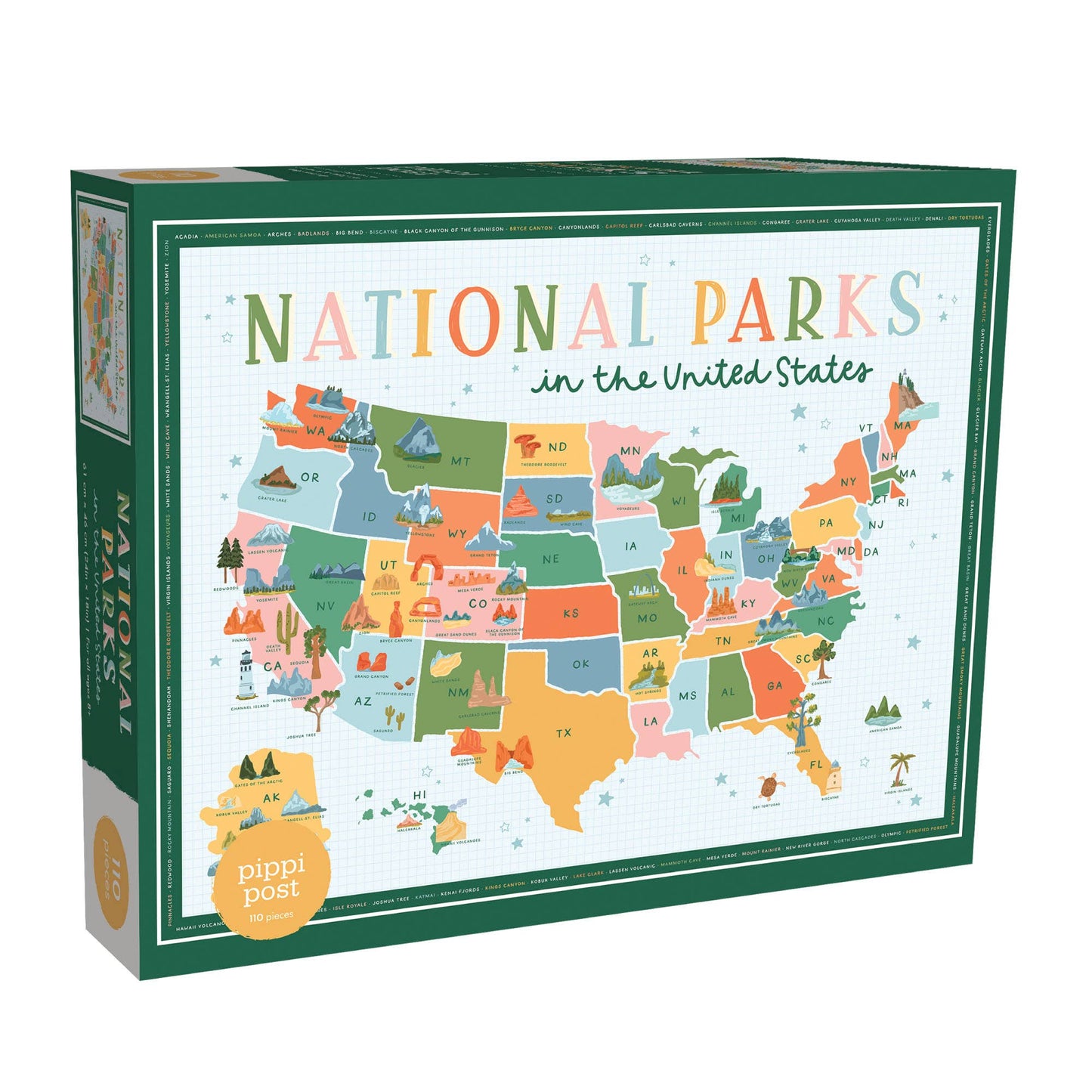 National Parks in the US - 110 Piece Jigsaw Puzzle