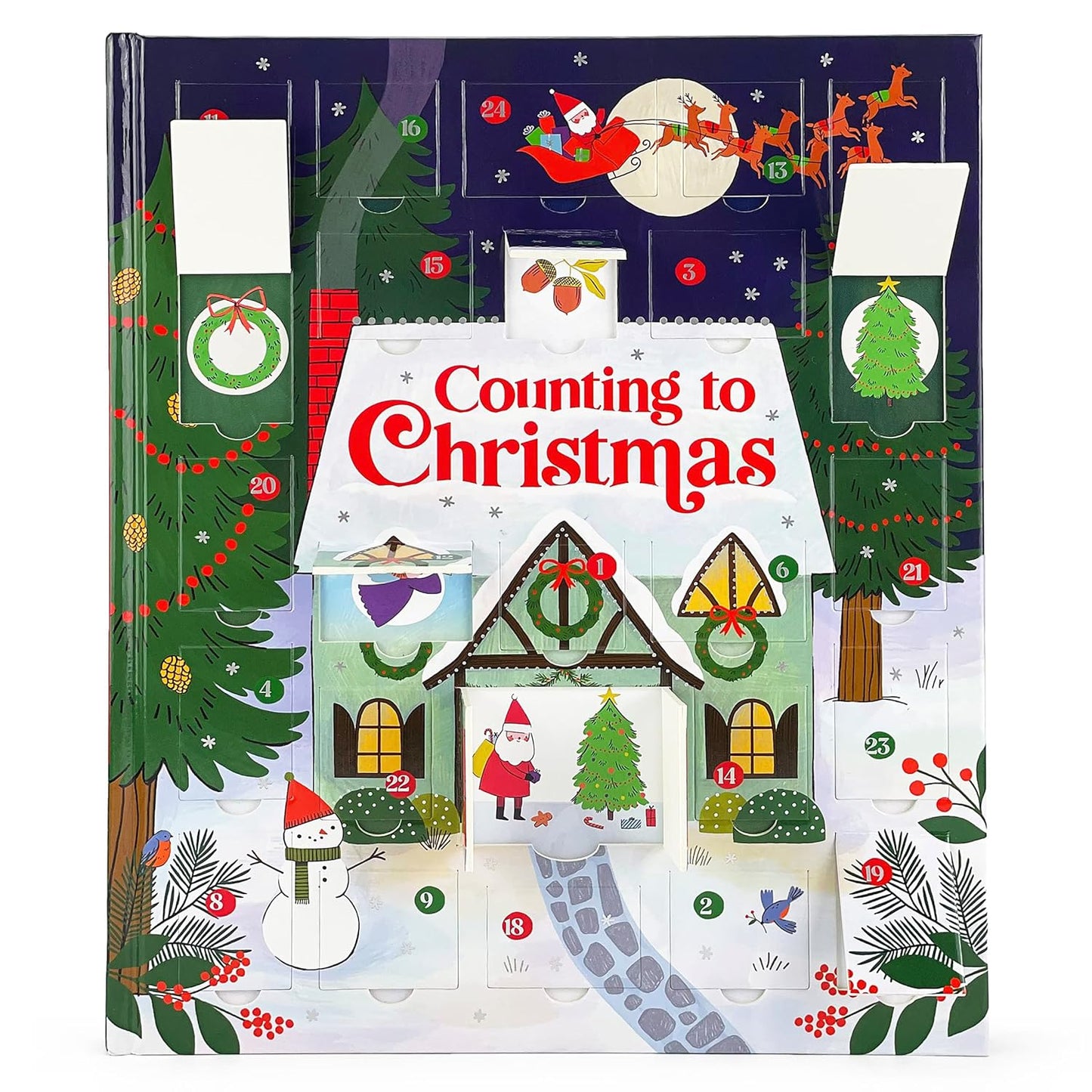 Counting to Christmas: An Advent Calendar Treasury featuring a house and Santa Claus illustrations.