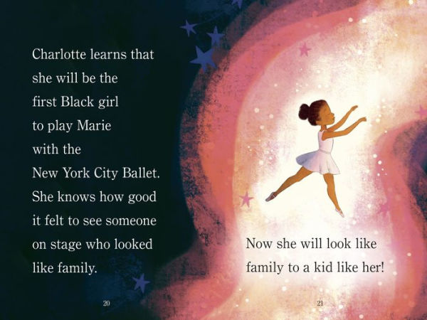 A page from the book Charlotte and the Nutcracker: The True Story of a Girl Who Made Ballet History.