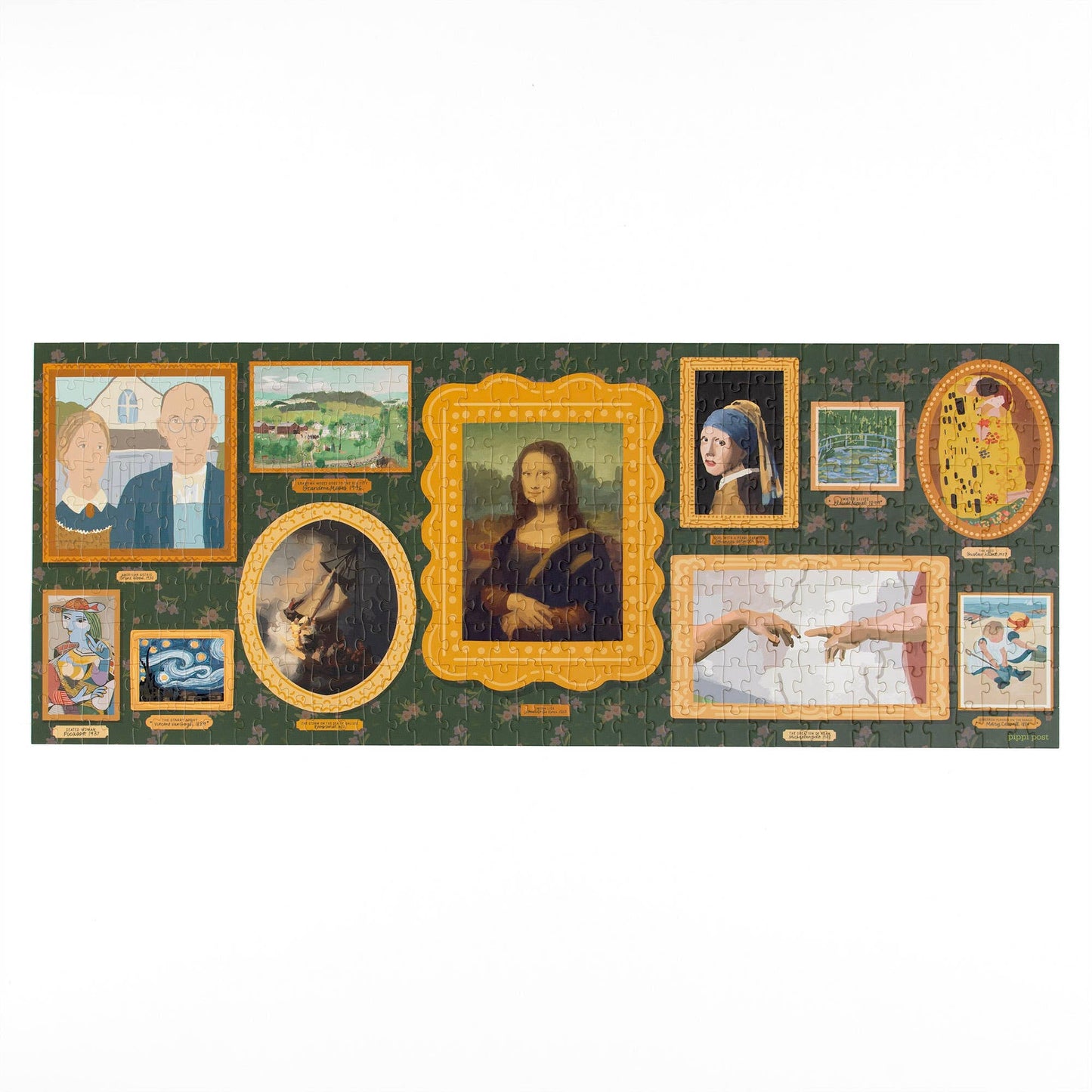 Famous Works of Art - 400 Piece Panoramic Jigsaw Puzzle